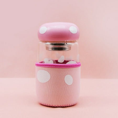 NICEXMAS Mushroom Glass Portable Tea Bottle with Tea Strainer and Cup Cover (Red)
NICEXMAS Mushroom Glass Portable Tea Bottle with Tea Strainer and Cup Cover (Red)