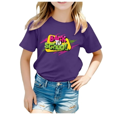 Toddler Baby Girl Clothes Summer Purple-3 Kids School Season Back To School Season Printed Casual Short Sleeve Top T Shirt Back To School Clothes 110
Toddler Baby Girl Clothes Summer Purple-3 Kids School Season Back To School Season Printed Casual Short Sleeve Top T Shirt Back To School Clothes 110
