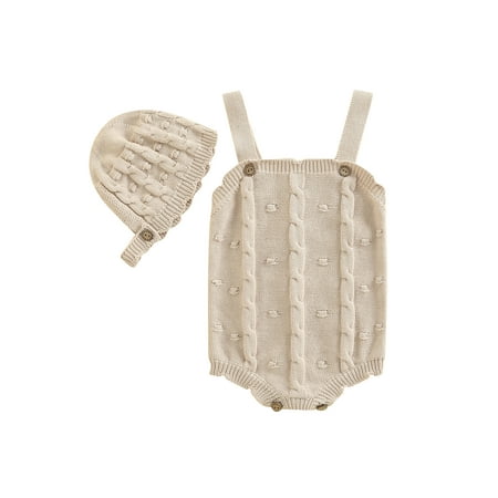 Bagilaanoe Newborn Baby Girl Boy Cable Knit Tank Rompers Sleeveless Bodysuit Sweater + Beanie Hat 3M 6M 9M 12M 18M 24M Infant Fall Winter One Piece Jumpsuit
Bagilaanoe Newborn Baby Girl Boy Cable Knit Tank Rompers Sleeveless Bodysuit Sweater + Beanie Hat 3M 6M 9M 12M 18M 24M Infant Fall Winter One Piece Jumpsuit