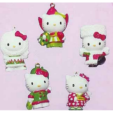 5-Piece Global Hello Kitty Miniature Christmas Ornament Gift Set