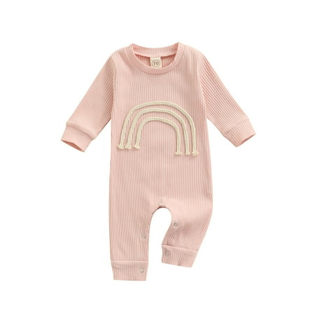 Infant Long Sleeve Romper Rainbow Pattern Round Collar Long Sleeve Jumpsuit for Baby Boys and Girls 0-12 Months
Infant Long Sleeve Romper Rainbow Pattern Round Collar Long Sleeve Jumpsuit for Baby Boys and Girls 0-12 Months