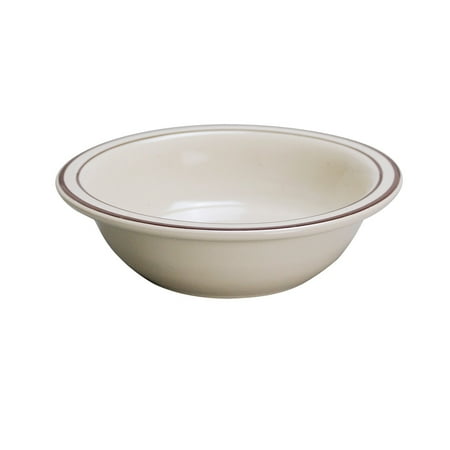 Brown Speckled Round Grapefruit Bowl 13 Oz. 6 3/8 Dia. Porcelain White 4 packs