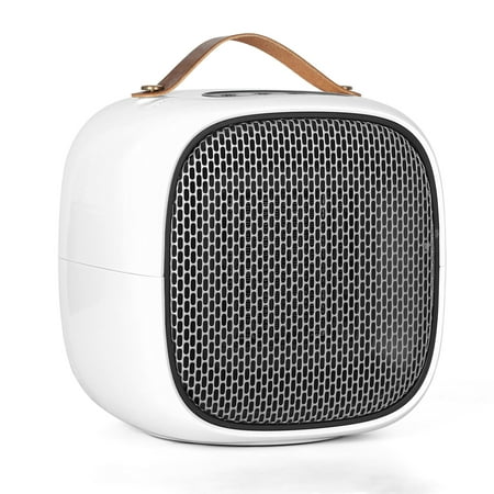 Electric Ceramic Space Heater with Thermostat Pure White