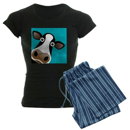CafePress - Moo Cow! Pajamas - Women s Dark Pajamas