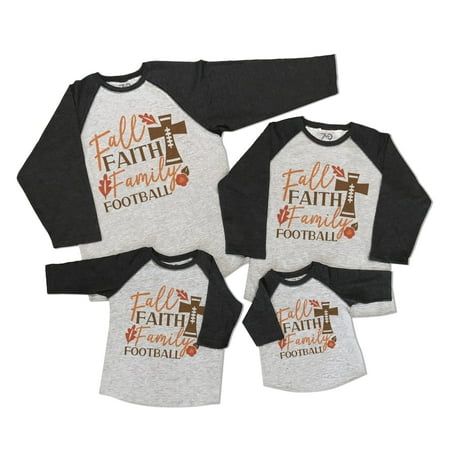 7 ate 9 Apparel Matching Family Happy Thanksgiving Shirts - Fall Faith Family Football Grey Shirt 12 Months
7 ate 9 Apparel Matching Family Happy Thanksgiving Shirts - Fall Faith Family Football Grey Shirt 12 Months
