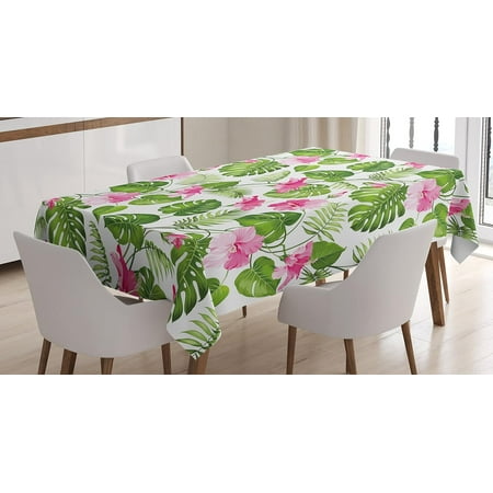 Leaf Tablecloth Hibiscus Crystal Flower With Palm Tree Leaves Art Print Dining Room Kitchen Rectangular Table Cover 52 X 70 Green
Leaf Tablecloth Hibiscus Crystal Flower With Palm Tree Leaves Art Print Dining Room Kitchen Rectangular Table Cover 52 X 70 Green