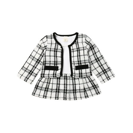 Musuos Baby Girl Long Sleeve Cardigan Coat Plaid Dress Tutu Skirt Party Formal Outfits
Musuos Baby Girl Long Sleeve Cardigan Coat Plaid Dress Tutu Skirt Party Formal Outfits