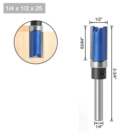 BCLONG Trimming Bit Industrial 1/4inch Shank Top Bearing Flush Trim Pattern Router Bits
BCLONG Trimming Bit Industrial 1/4inch Shank Top Bearing Flush Trim Pattern Router Bits