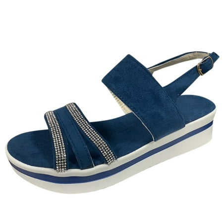 sandals for Women Ladies Fashion Suede Rhinestone Fish Mouth Platform Buckle Sandals Flock Dress Sandals for Women Blue
sandals for Women Ladies Fashion Suede Rhinestone Fish Mouth Platform Buckle Sandals Flock Dress Sandals for Women Blue