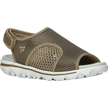 Women s Propet TravelActiv Slingback Sandal Gold/Black Mesh 9 2E