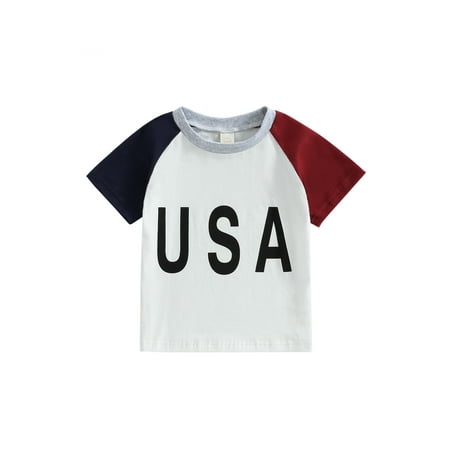 Bagilaanoe 4th of July Toddler Boys Summer T-Shirts Casual Tops Short Sleeve Letter Print Contrast Color Tees 9M 12M 18M 24M 3T 4T Kids Independence Day Clothes
Bagilaanoe 4th of July Toddler Boys Summer T-Shirts Casual Tops Short Sleeve Letter Print Contrast Color Tees 9M 12M 18M 24M 3T 4T Kids Independence Day Clothes