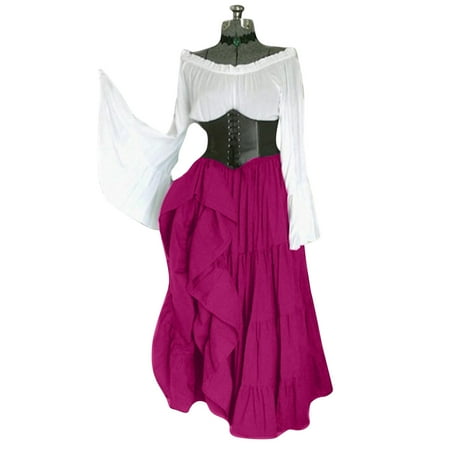 BDFZL Dresses for Women 2022 Women Renaissance Medieval Costume Long Sleeve Round Neck Belt Irregular Dresses Court Vintage Corset Ladies Dress Hot Pink S-
BDFZL Dresses for Women 2022 Women Renaissance Medieval Costume Long Sleeve Round Neck Belt Irregular Dresses Court Vintage Corset Ladies Dress Hot Pink S-