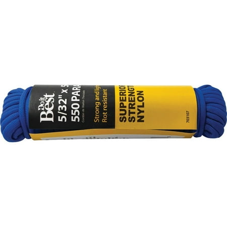 2PK Do it Best 550 5-32 In. x 50 Ft. Blue Nylon Paracord 703107 703107 703107
2PK Do it Best 550 5-32 In. x 50 Ft. Blue Nylon Paracord 703107 703107 703107