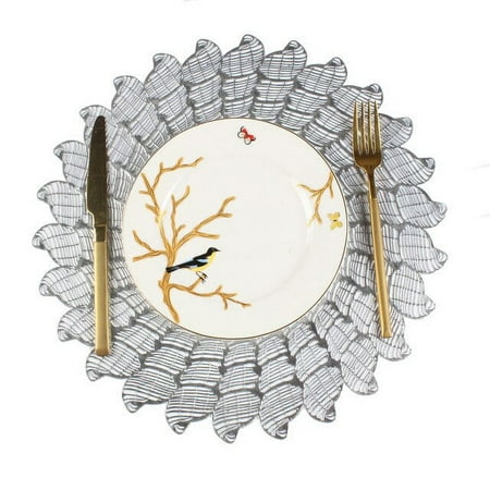 PVC Conch Exquisite Hollow Design Placemat Plastic Bronzing and SilverOil-Proof Decorative Kitchen Accessories for Dining Table
PVC Conch Exquisite Hollow Design Placemat Plastic Bronzing and SilverOil-Proof Decorative Kitchen Accessories for Dining Table