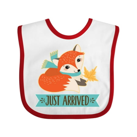 Inktastic Just Arrived Fox New Baby Gift Baby Boy or Baby Girl Bib