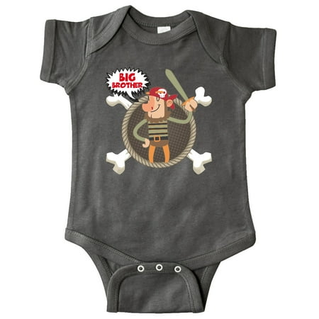 Inktastic Big Brother Pirate Gift Baby Boy Bodysuit