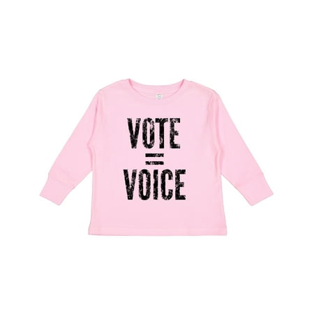Inktastic Vote Equals Voice Distressed Black Text Boys or Girls Long Sleeve Toddler T-Shirt
Inktastic Vote Equals Voice Distressed Black Text Boys or Girls Long Sleeve Toddler T-Shirt