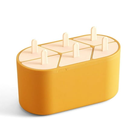 6-Cavity Ice Lolly Mold Popsicle Mold Reusable Ice Cream Mold for Kids Adults