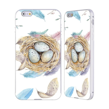 OFFICIAL KRISTINA KVILIS BIRDS SILVER ALUMINIUM BUMPER SLIDER CASE FOR IPHONE PHONES