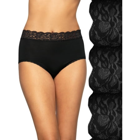 Vanity Fair Women s Flattering Lace Brief Panties 3 Pack Sizes 6-9