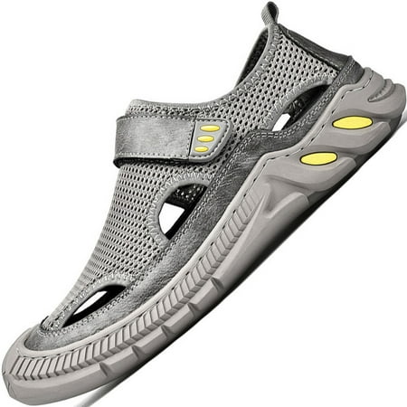 Slippers Closed Toe Fisherman Sandals For Men Summer Hiking Breathable Beach Mesh Shoe Brown Black
Slippers Closed Toe Fisherman Sandals For Men Summer Hiking Breathable Beach Mesh Shoe Brown Black