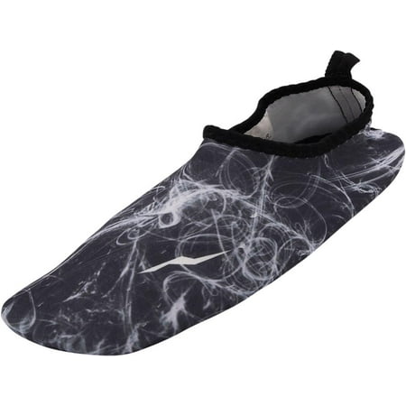Norty Young Mens Barefoot Water Skin Shoe Aqua Sock Beach Swim Surf Exercise, 40663 Grey/Black / Large
