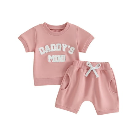 Fullvigor Toddler Girls Boys Outfits Letter Embroidery T Shirt Tops Elastic Waist Shorts Pink 0-6 Months
Fullvigor Toddler Girls Boys Outfits Letter Embroidery T Shirt Tops Elastic Waist Shorts Pink 0-6 Months