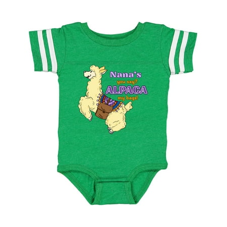 Inktastic Cute Jumping Alpaca Nana s You Say ALPACA my Bags Gift Baby Boy or Baby Girl Bodysuit
Inktastic Cute Jumping Alpaca Nana s You Say ALPACA my Bags Gift Baby Boy or Baby Girl Bodysuit