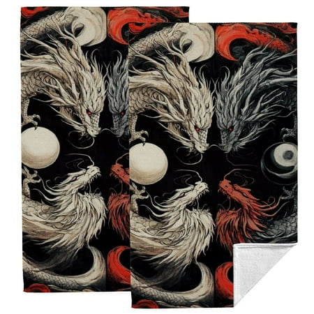 FUMJ Dragon Yin-Yang Symbolism 2-Piece Towel Set for Kitchens Bathrooms Showers - Modern Decorative Tea Towels - Funny Kitchen Towels 27.5*16in
FUMJ Dragon Yin-Yang Symbolism 2-Piece Towel Set for Kitchens Bathrooms Showers - Modern Decorative Tea Towels - Funny Kitchen Towels 27.5*16in