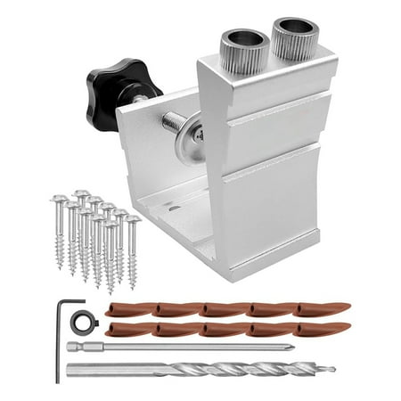 Pocket Hole Jig Kit for Woodworking Hardened Steel Pocket Screw Jig for Hardwoods Softwoods
Pocket Hole Jig Kit for Woodworking Hardened Steel Pocket Screw Jig for Hardwoods Softwoods