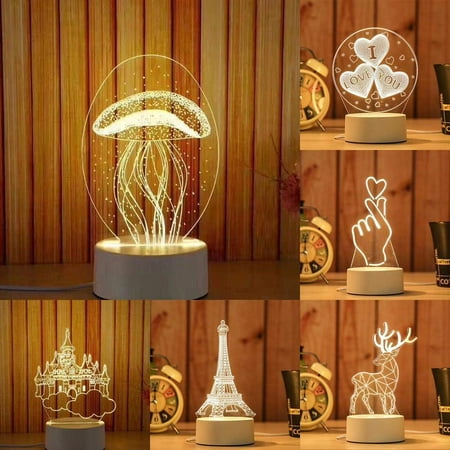 Ledander 3D USB Acrylic Night Light LED Table Desk Bedroom Decor Gift Lamp,decorative light
Ledander 3D USB Acrylic Night Light LED Table Desk Bedroom Decor Gift Lamp,decorative light
