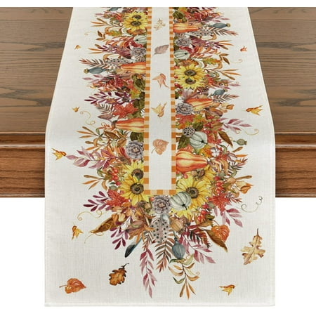 Pumpkins Sunflower Maple Eucalyptus Leaves Fall Table Runner Seasonal Kitchen Dining Table Decoration for Outdoor Home Party 13x36 Inch
Pumpkins Sunflower Maple Eucalyptus Leaves Fall Table Runner Seasonal Kitchen Dining Table Decoration for Outdoor Home Party 13x36 Inch