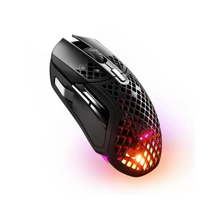 SteelSeries Aerox 5 Wireless - Lightweight Wireless Gaming Mouse - 18000 CPI -- TrueMove Air Optical Sensor - Ultra-lightweight Water Resistant Design – 180+ Hour Battery Life
