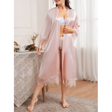 QIFEI Lingerie Women Ice Silk Lace Robe Dress Nightgown Kimono Pajamas Pink XL
QIFEI Lingerie Women Ice Silk Lace Robe Dress Nightgown Kimono Pajamas Pink XL
