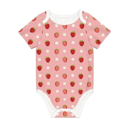 Matuu Strawberries for Baby Short-Sleeve Bodysuit Soft Cotton Comfortable and Breathable Perfect for Newborns and Infants
Matuu Strawberries for Baby Short-Sleeve Bodysuit Soft Cotton Comfortable and Breathable Perfect for Newborns and Infants