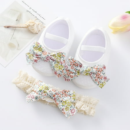Uccdo Newborn Baby Girls Casual Flats Crib Shoes with Headband Infant Non-Slip Cute Bowknot Party Dress Shoes 0-12M
Uccdo Newborn Baby Girls Casual Flats Crib Shoes with Headband Infant Non-Slip Cute Bowknot Party Dress Shoes 0-12M