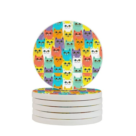 Circular Drink Coasters Set Cat Beautiful Home Decor Diatomite Heat-Resistant Diatomite Protect Table Countertop
Circular Drink Coasters Set Cat Beautiful Home Decor Diatomite Heat-Resistant Diatomite Protect Table Countertop