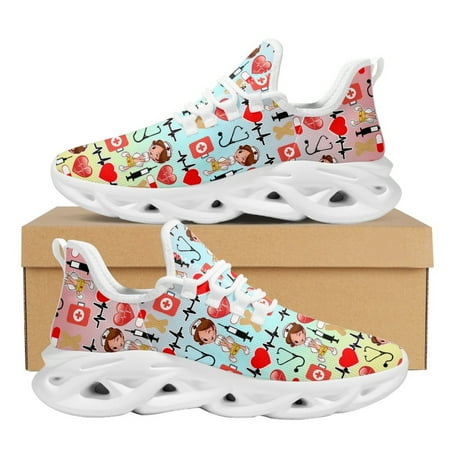 Fashion Women s Nurse Shoes Casual Flat Sneaker Gradient Color Nurse Print Ladies Lace Up Light Walking Shoe Breathable Footwear
Fashion Women s Nurse Shoes Casual Flat Sneaker Gradient Color Nurse Print Ladies Lace Up Light Walking Shoe Breathable Footwear