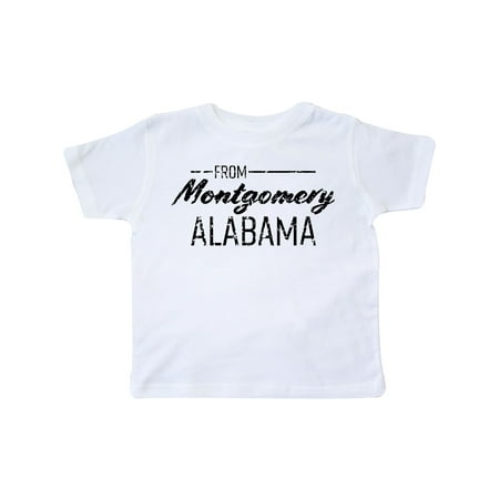 Inktastic From Montgomery Alabama in Distressed White Text Gift Toddler Boy or Toddler Girl T-Shirt 
Inktastic From Montgomery Alabama in Distressed White Text Gift Toddler Boy or Toddler Girl T-Shirt