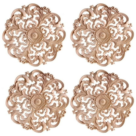 4Pcs Wooden Carved Onlay Applique Unpainted Wood Applique Vintage European Style Carved Decal for Furniture Decoration
4Pcs Wooden Carved Onlay Applique Unpainted Wood Applique Vintage European Style Carved Decal for Furniture Decoration