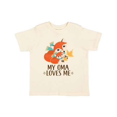 Inktastic My Oma Loves Me Cute Fox Gift Toddler Boy or Toddler Girl T-Shirt