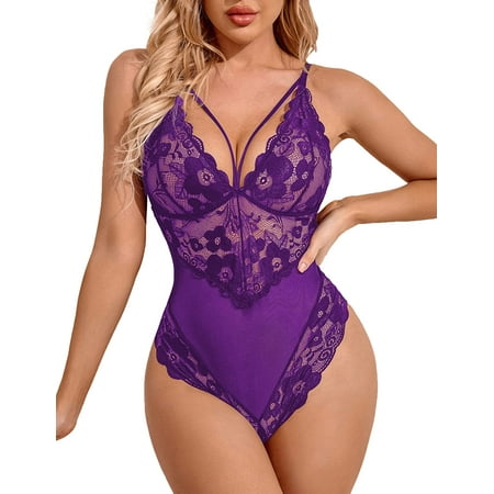 Avidlove Womens Teddy Lingerie One Piece Floral Lace Babydoll Mini Bodysuit Purple Large
Avidlove Womens Teddy Lingerie One Piece Floral Lace Babydoll Mini Bodysuit Purple Large