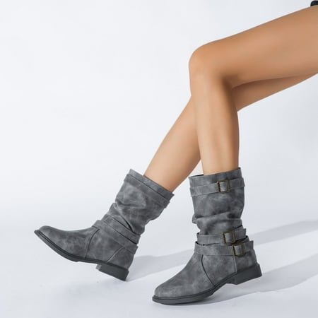 Thanksgiving Day Clearance Juebong Women s Shoes Fashion Minimalistic Solid Color British Style Round Toe Low-heel Buckle Boots
Thanksgiving Day Clearance Juebong Women s Shoes Fashion Minimalistic Solid Color British Style Round Toe Low-heel Buckle Boots