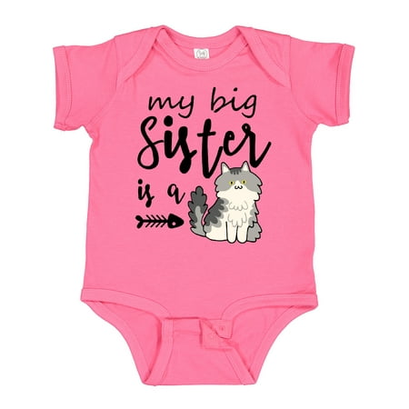 Inktastic My Big Sister is a Cat Gift Baby Boy or Baby Girl Bodysuit 
Inktastic My Big Sister is a Cat Gift Baby Boy or Baby Girl Bodysuit