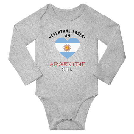 Everyone Loves An Argentine Girl Baby Long Slevve Bodysuits Unisex Gifts (Gray 6-12 Months)
Everyone Loves An Argentine Girl Baby Long Slevve Bodysuits Unisex Gifts (Gray 6-12 Months)