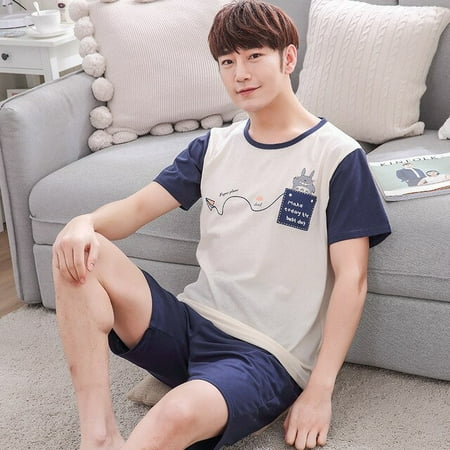 QWZNDZGR Summer Men Pyjamas Short Sleeved Cotton Cartoon Pajamas Set Casual Sleepwear Pyjamas Night Suits Pijamas Plus Size 3XL Homewear
QWZNDZGR Summer Men Pyjamas Short Sleeved Cotton Cartoon Pajamas Set Casual Sleepwear Pyjamas Night Suits Pijamas Plus Size 3XL Homewear