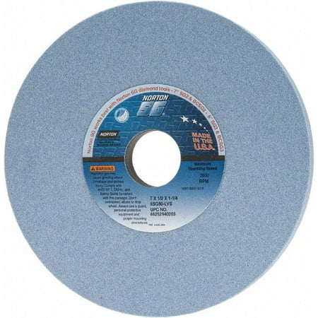 Norton 7 Diam x 1-1/4 Hole x 1/2 Thick L Hardness 80 Grit Surface Grinding Wheel Ceramic Type 1 Medium Grade 3 600 Max RPM Vitrified Bond No Recess
Norton 7 Diam x 1-1/4 Hole x 1/2 Thick L Hardness 80 Grit Surface Grinding Wheel Ceramic Type 1 Medium Grade 3 600 Max RPM Vitrified Bond No Recess