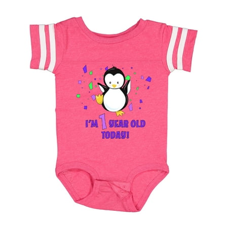 Inktastic I m 1 Year Old Today!-First Birthday Baby Penguin Gift Baby Boy or Baby Girl Bodysuit
Inktastic I m 1 Year Old Today!-First Birthday Baby Penguin Gift Baby Boy or Baby Girl Bodysuit
