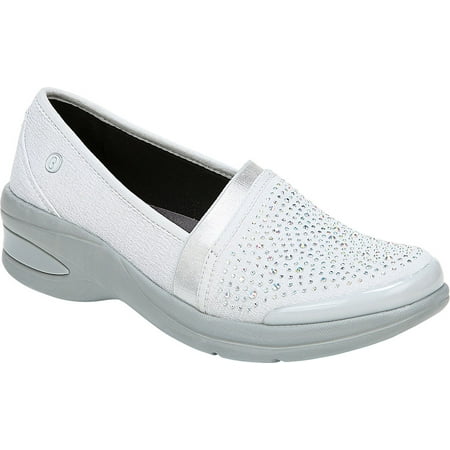 Women s Bzees Red Hot Slip On Silver Rhinestones/Textile 9 W