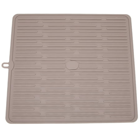 Dish Drying Mat for Kitchen Heat Resistant Mat (Warm Gray)